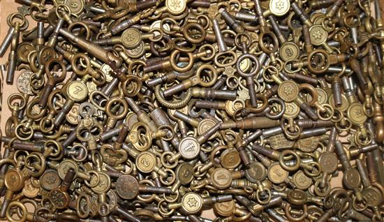 A collection of watch keys (numbered).